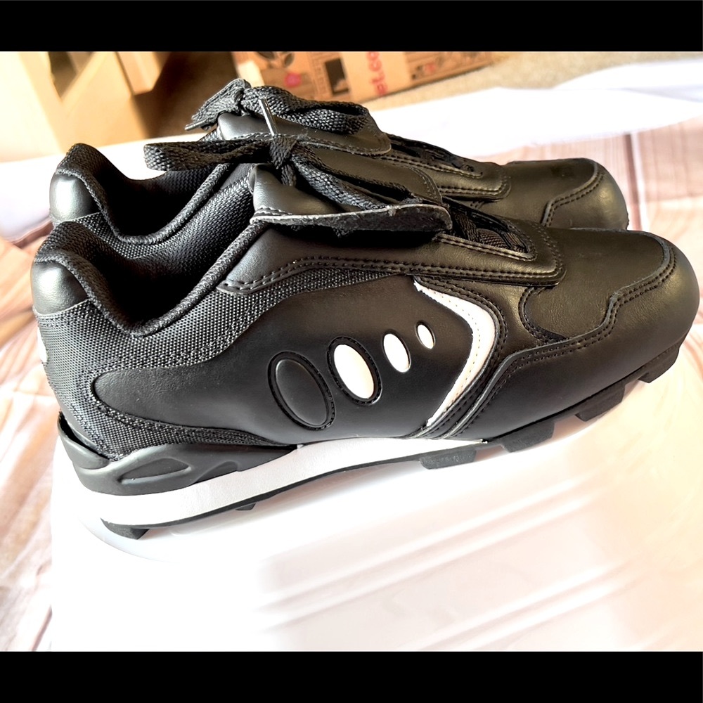 Kids Black and White Athletic Sneakers